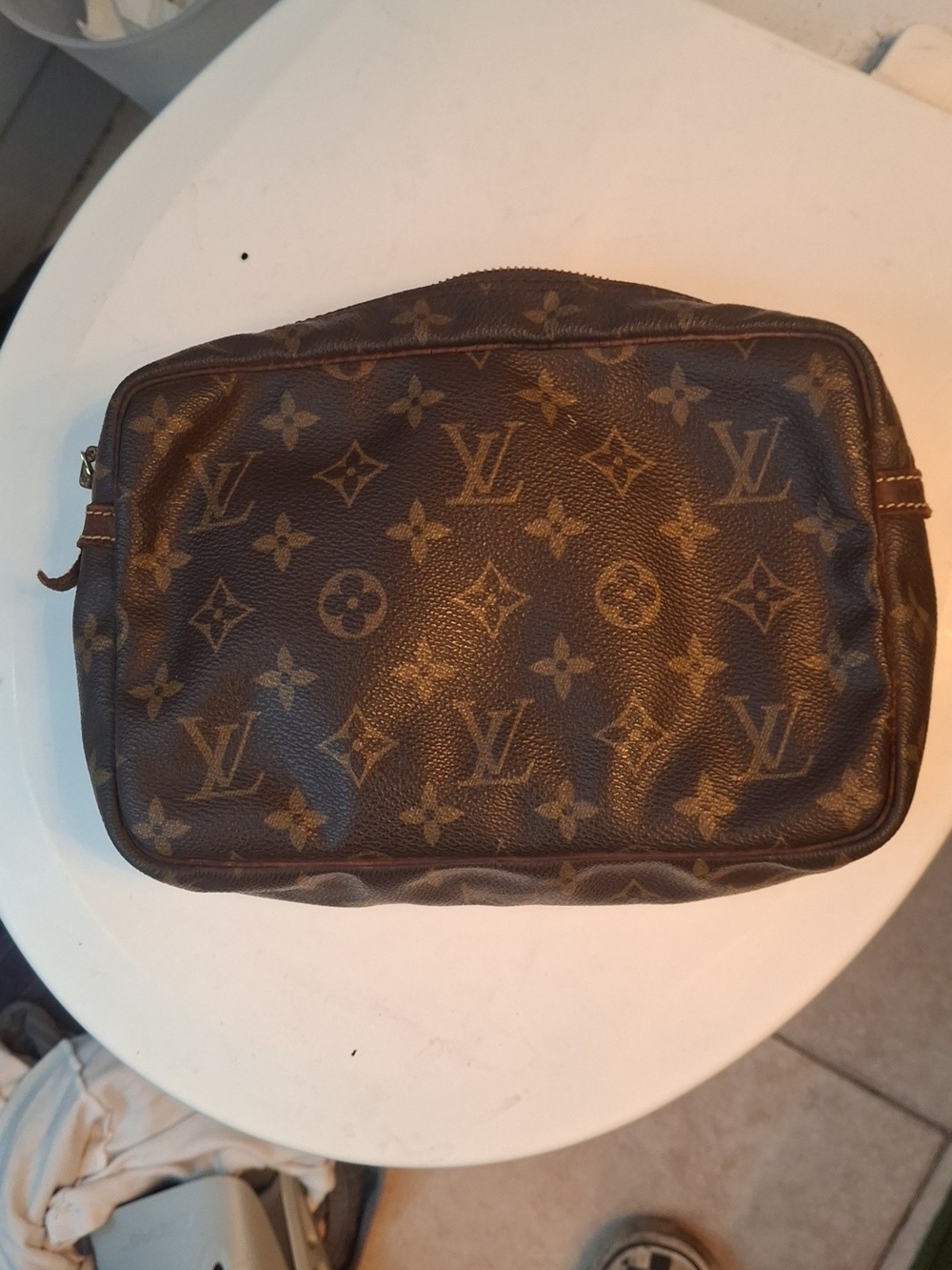 Louis Vuitton Monogram Canvas Toiletry Pouch in Brown Vintage 1980 - Picture 2 of 5